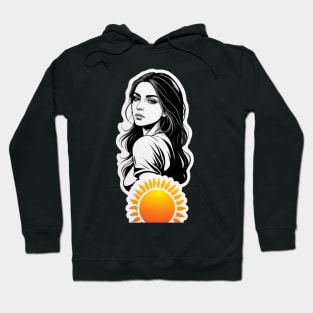 girl with sun Hoodie